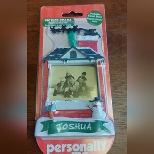 Joshua Christmas Picture Frame with Snowman and House